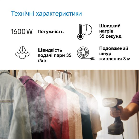 Ручний відпарювач Braun GS7077BK default